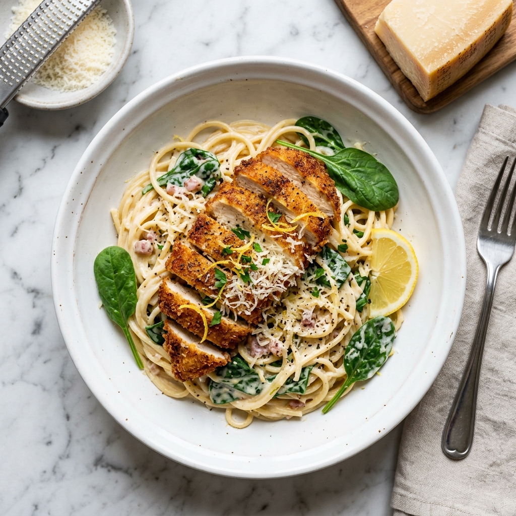Creamy Parmesan Chicken Pasta